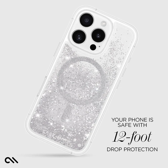 Чохол Case-Mate Waterfall для iPhone 16 Pro Silver with MagSafe (CM054602)