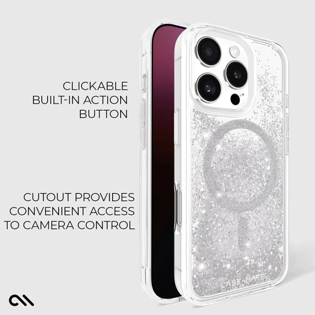 Чохол Case-Mate Waterfall для iPhone 16 Pro Silver with MagSafe (CM054602)