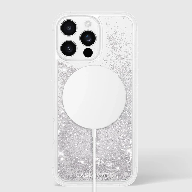 Чохол Case-Mate Waterfall для iPhone 16 Pro Max Silver with MagSafe (CM054612)