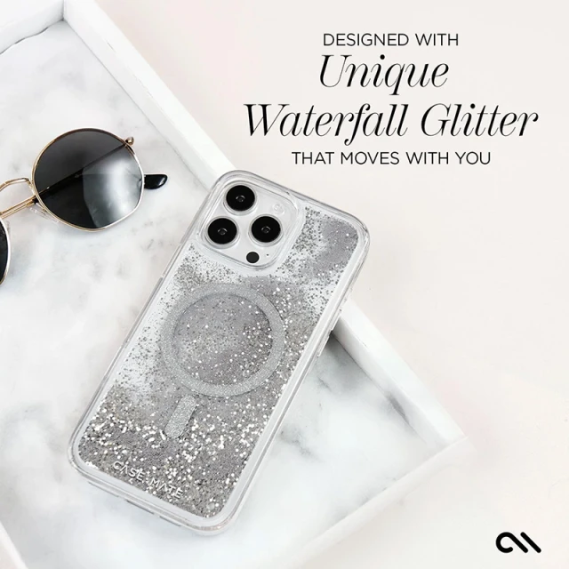 Чохол Case-Mate Waterfall для iPhone 16 Pro Max Silver with MagSafe (CM054612)