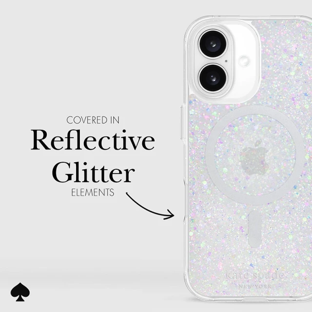 Чехол Kate Spade New York Protective для iPhone 16 Chunky Glitter (KS054948)