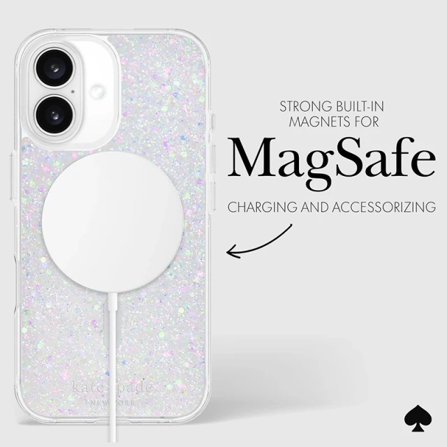 Чехол Kate Spade New York Protective для iPhone 16 Chunky Glitter (KS054948)