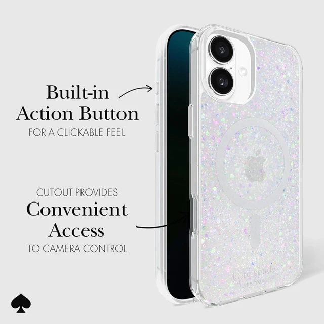 Чохол Kate Spade New York Protective для iPhone 16 Plus Chunky Glitter (KS054952)