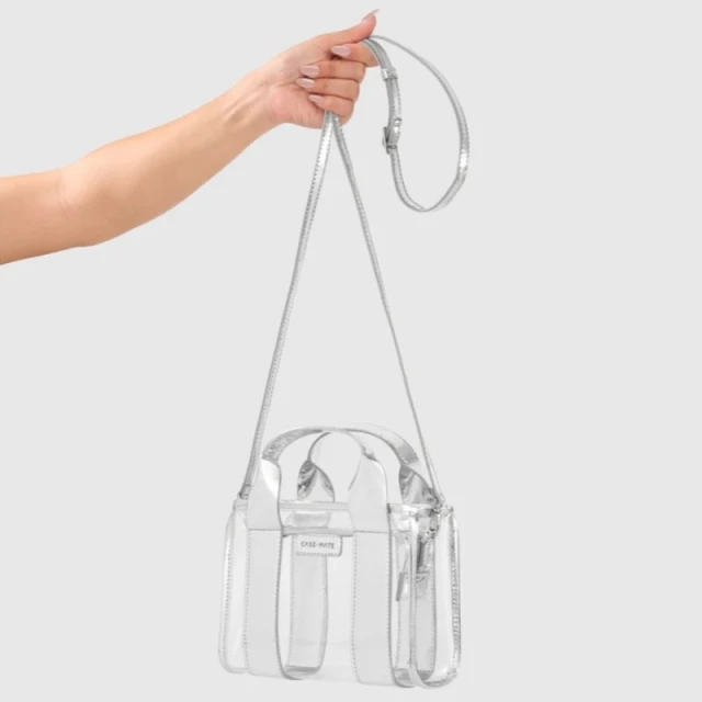 Сумка Case-Mate Micro Tote Bag водонепроникна Silver Chrome/Clear (CM056472)