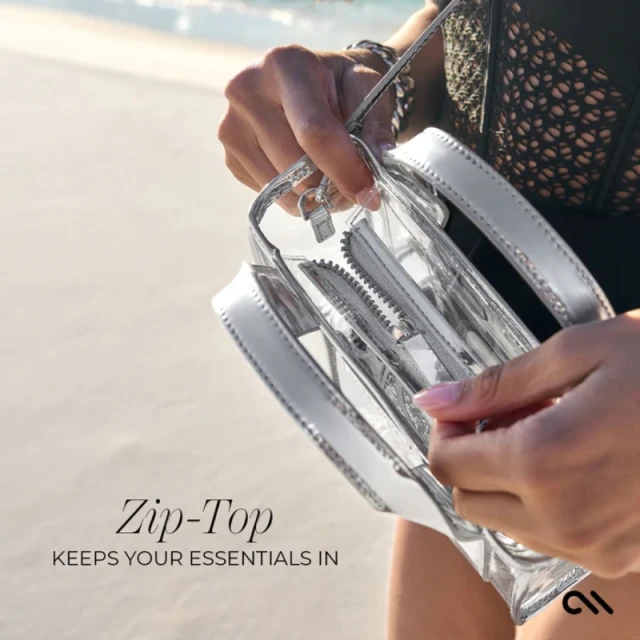 Сумка Case-Mate Micro Tote Bag водонепроникна Silver Chrome/Clear (CM056472)