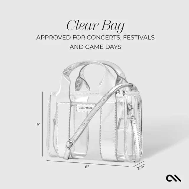 Сумка Case-Mate Micro Tote Bag водонепроникна Silver Chrome/Clear (CM056472)