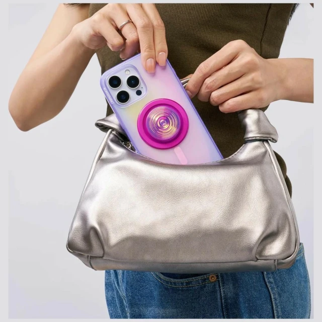 Тримач Popsockets Round Ripple Iridescent Aviation Opalescent Pink (807218)