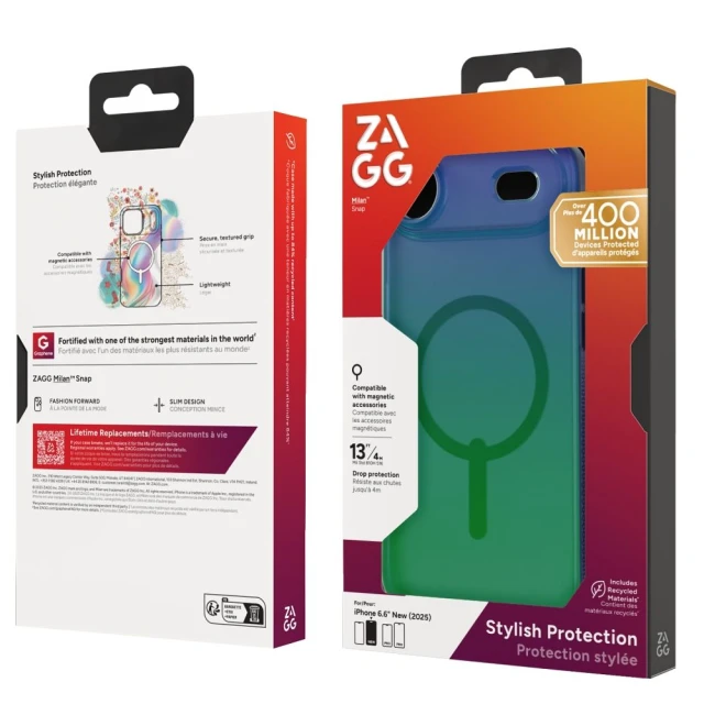 Чохол ZAGG Milan Snap для iPhone Air Multicolor with MagSafe (702319013)