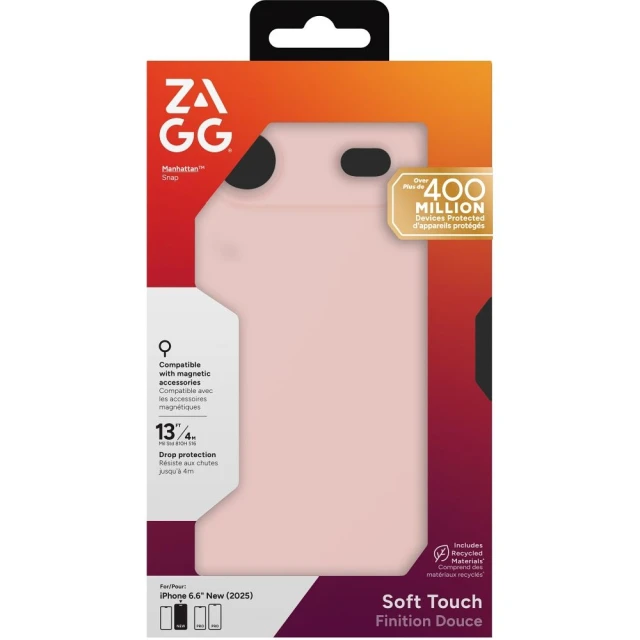 Чохол ZAGG Manhattan Snap для iPhone Air Pink with MagSafe (702319077)