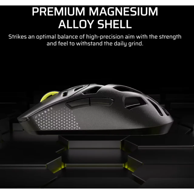 Миша Corsair SABRE V2 PRO бездротова / дротова ігрова 2.4 GHz Bluetooth USB-C Black (840440498209)