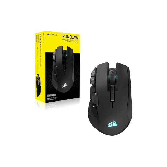 Миша Corsair IRONCLAW SE бездротова / дротова ігрова 2.4 GHz Bluetooth USB-C Black (840440499916)