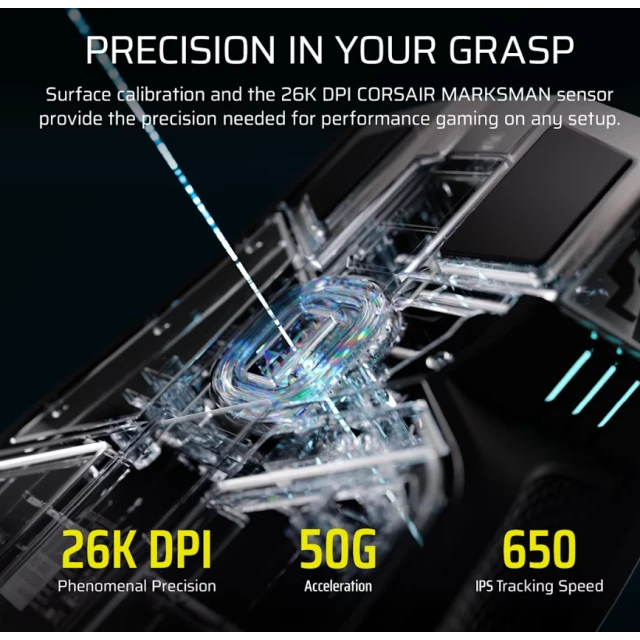 Миша Corsair IRONCLAW SE бездротова / дротова ігрова 2.4 GHz Bluetooth USB-C Black (840440499916)