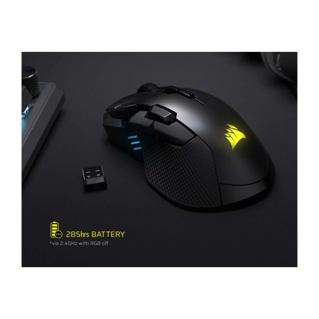 Миша Corsair IRONCLAW SE бездротова / дротова ігрова 2.4 GHz Bluetooth USB-C Black (840440499916)