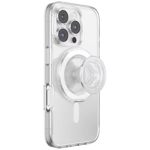 Держатель Popsockets Kick-Out Grip Glitter Clear (809341)