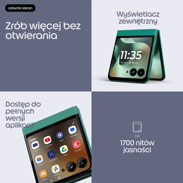 Смартфон Motorola Razr 70 5G 8/256GB Green (840493609850)