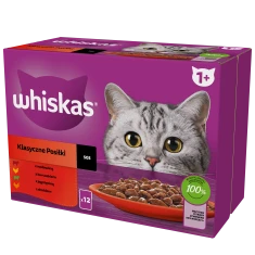 Вологий корм для котів Whiskas Adult з яловичиною, куркою, ягням та птахом у соусі 12 шт x 85 г (8410136025853)