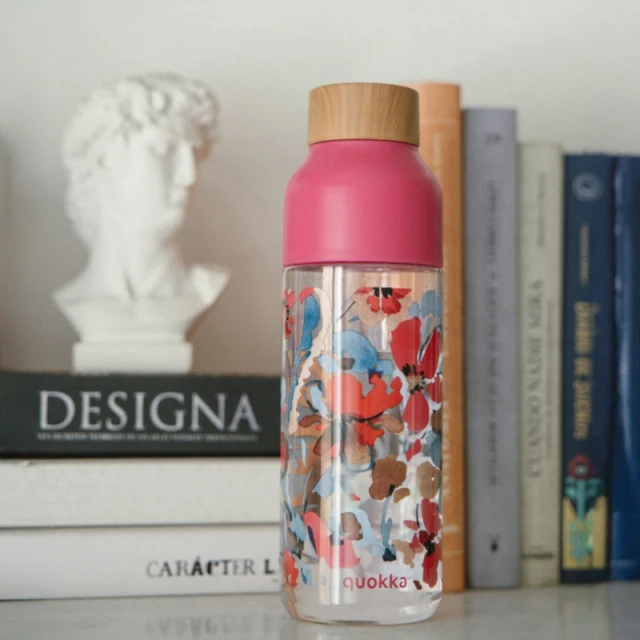 Пляшка для води Quokka Ice 720 ml Red Flowers (6993)