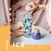 Пляшка для води Quokka Ice 570 ml Pink Flowers (6997)