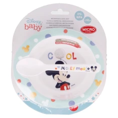 Набір для мікрохвилі Mickey Mouse миска з ложкою Cool (13078)