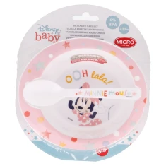 Набір для мікрохвильовки Minnie Mouse, миска з ложкою (FM761137DSP)