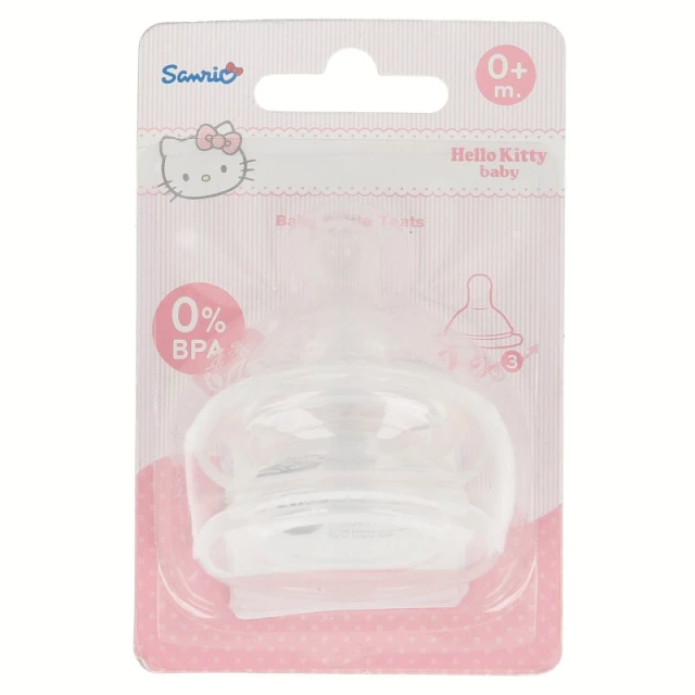 Соска силіконова Hello Kitty для пляшки 0 м+ (2 шт) (30921)