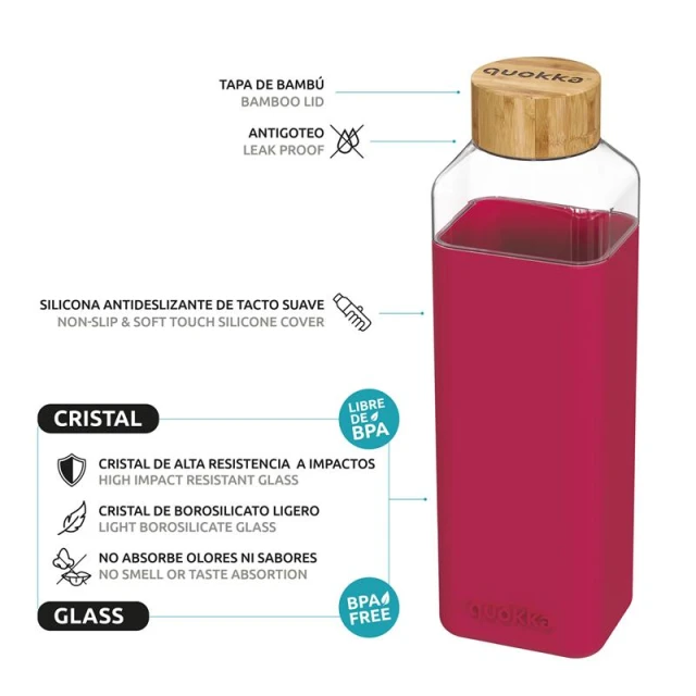Бутылка Quokka Storm 700 мл Maroon (40025)