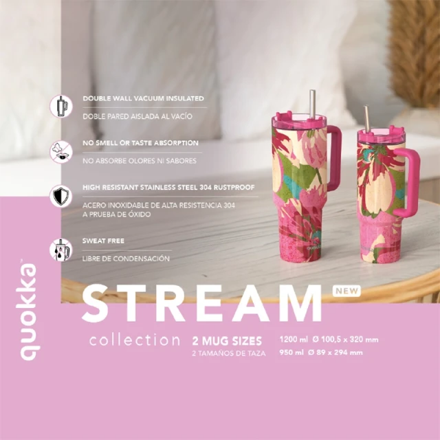Чашка термічна Quokka Stream 1200 ml Green (40041)