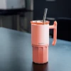 Термокружка Quokka Umi 720 мл со соломкой Pink (40093)