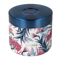 Ланчбокс термічний Quokka Whim Food Jar 600 ml Blue Garden (40112)