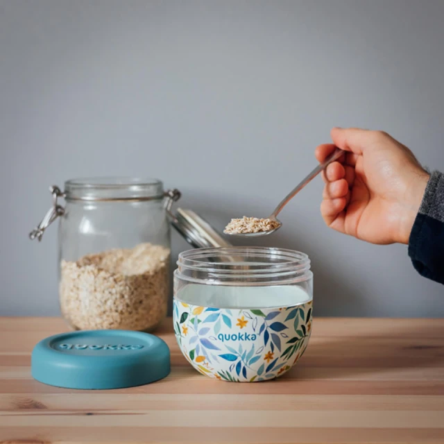 Контейнер для їжі Quokka Bubble Food Jar 770 мл Watercolor Leaves (40136)
