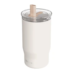 Термокубок Quokka Mist зі сталі нержавіючої 720 ml зі соломинкою Ivory (40140)