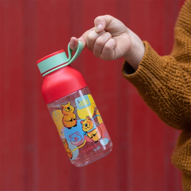 Бутилка Quokka Ice Kids 430 ml з ремінцем Happy Quokka (40155)