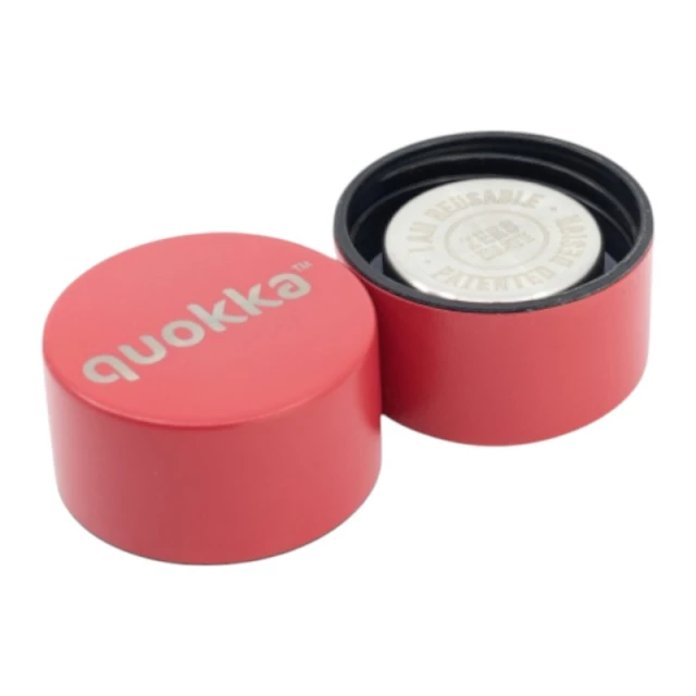 Пляшка термічна Quokka Solid With Strap сталева 630 мл з ремінцем Red (40175)