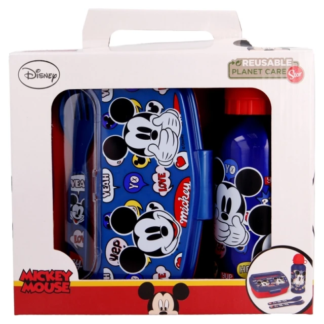 Набір ланч-бокс Mickey Mouse 400 ml зі столовими приборами (50163)