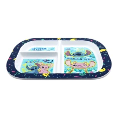 Тарілка дитяча Disney Stitch з відділеннями, мікрохвильова 19,5x22 см (60562)