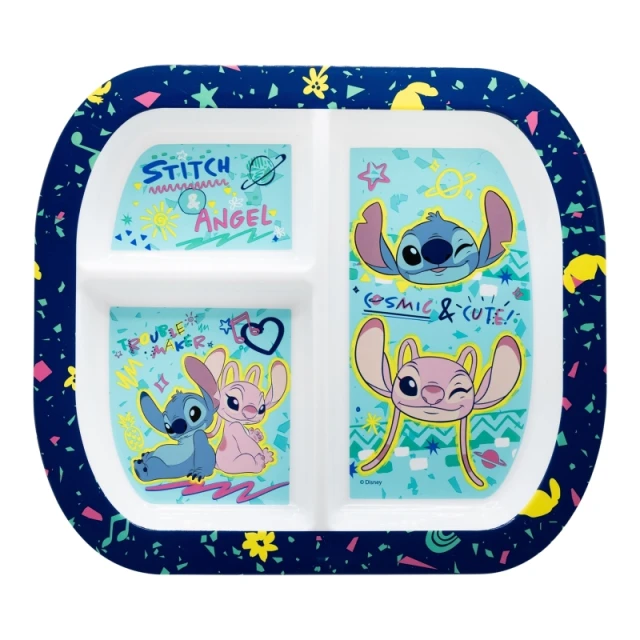 Тарілка дитяча Disney Stitch з відділеннями, мікрохвильова 19,5x22 см (60562)