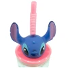 Кружка Disney Stitch с соломинкой и фигуркой 3D 360ml Flowers (74869)