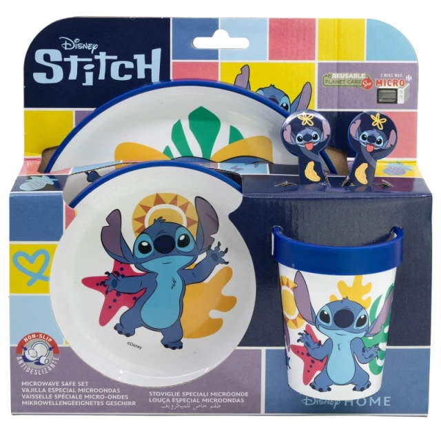 Набір посуду Stitch Palms для мікрохвильовки 5 шт антиковзний (75085)