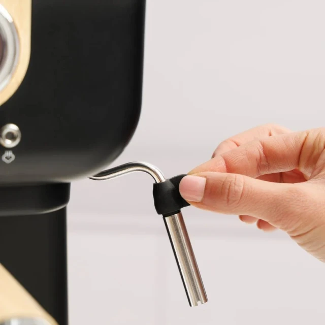 Кавоварка ріжкова Taurus Onyx Moka 1050 Вт 20 bar з дерев'яною ручкою (8414234206510)
