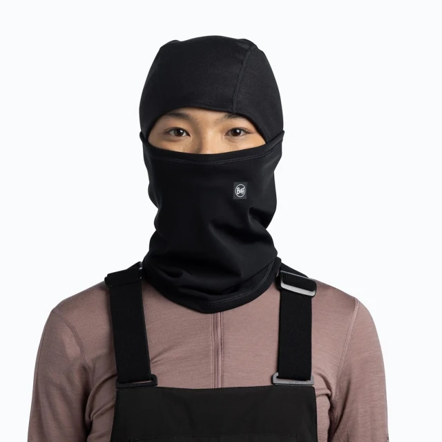 Балаклава Buff Tech Fleece Hinged Solid Black (8428927620606)