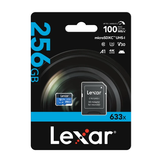 Карта пам'яті Lexar High-Performance 633x microSDXC 256GB з адаптером SD (LSDMI256BB633A)