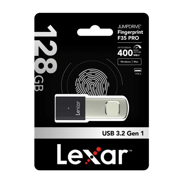 Флеш-накопичувач Lexar Fingerprint F35 Pro USB 3.2 128GB (LJDF35P128G-RNBNG)