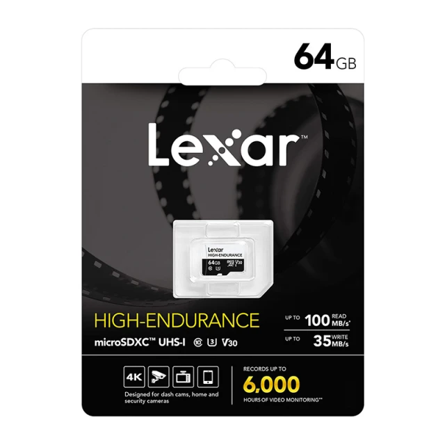 Карта памяти Lexar High-Endurance microSDHC/microSDXC 64GB (LMSHGED064G-BCNNG)