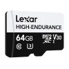 Карта памяти Lexar High-Endurance microSDHC/microSDXC 64GB (LMSHGED064G-BCNNG)