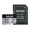 Карта пам'яті Lexar Silver Plus 64GB + адаптер (LMSSIPL064G-BNANG)