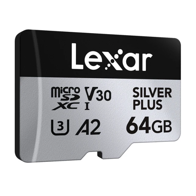 Карта пам'яті Lexar Silver Plus 64GB + адаптер (LMSSIPL064G-BNANG)