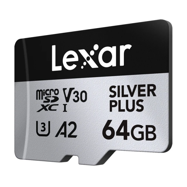 Карта пам'яті Lexar Silver Plus 64GB + адаптер (LMSSIPL064G-BNANG)