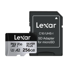 Карта пам'яті Lexar Silver Plus 256GB + адаптер (LMSSIPL256G-BNANG)