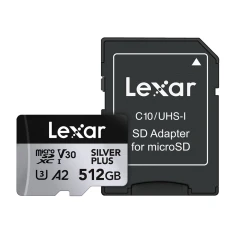 Карта пам'яті Lexar High-Performance Silver Plus microSDXC 512GB + адаптер (LMSSIPL512G-BNANG)