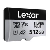Карта памяти Lexar High-Performance Silver Plus microSDXC 512GB + адаптер (LMSSIPL512G-BNANG)
